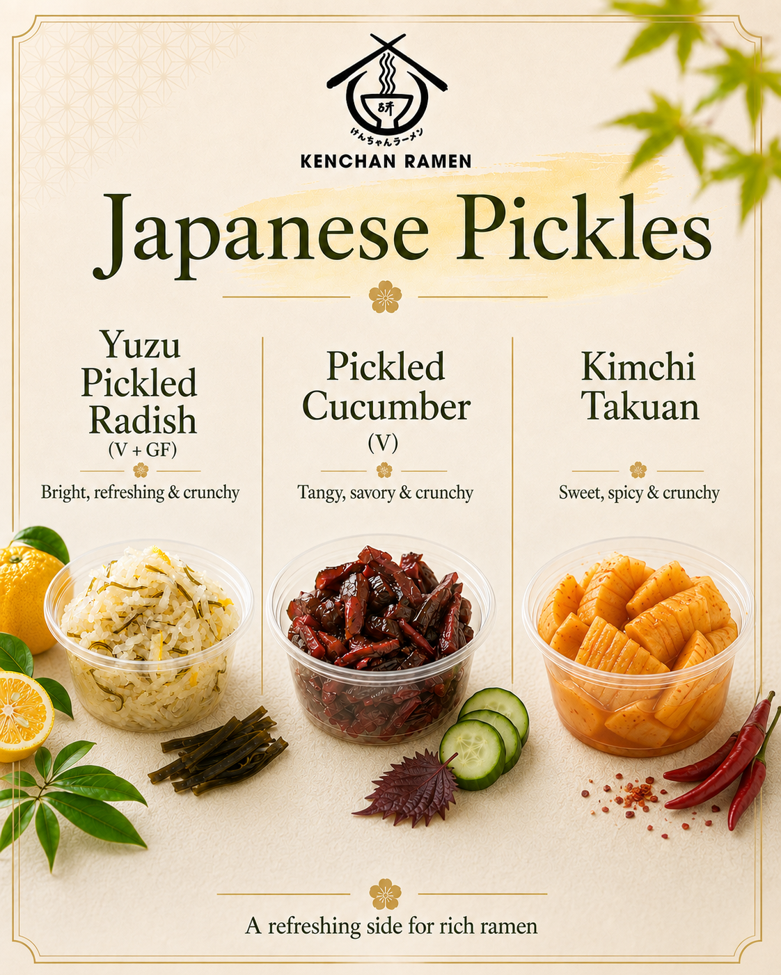 Japanese Pickles Sampler Trio