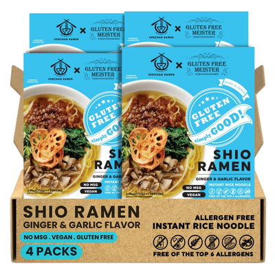Instant Gluten Free Ginger Garlic Shio Ramen (4pk) [GF & VG]