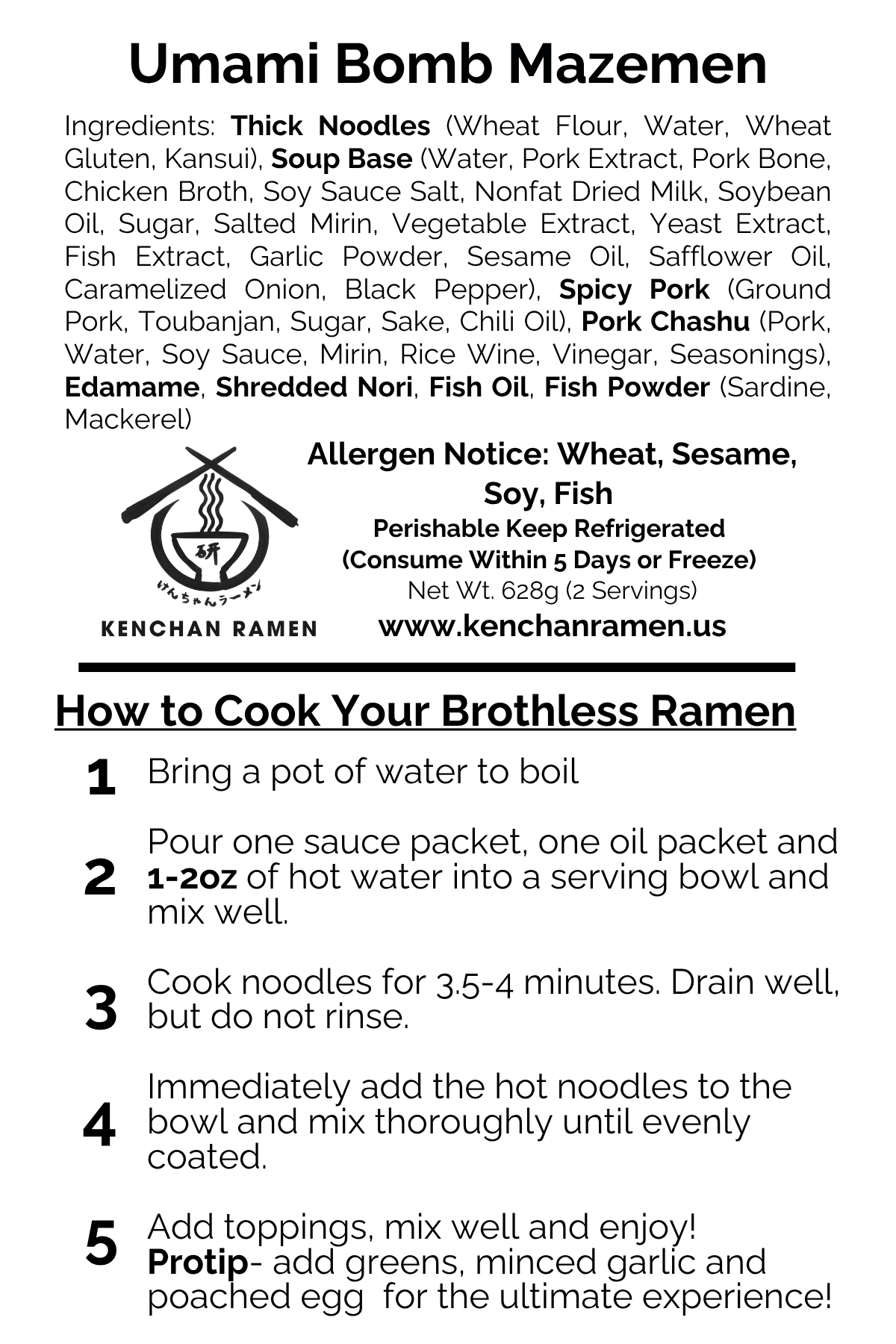 [LIMITED TIME] Umami Bomb Mazemen (2 servings)