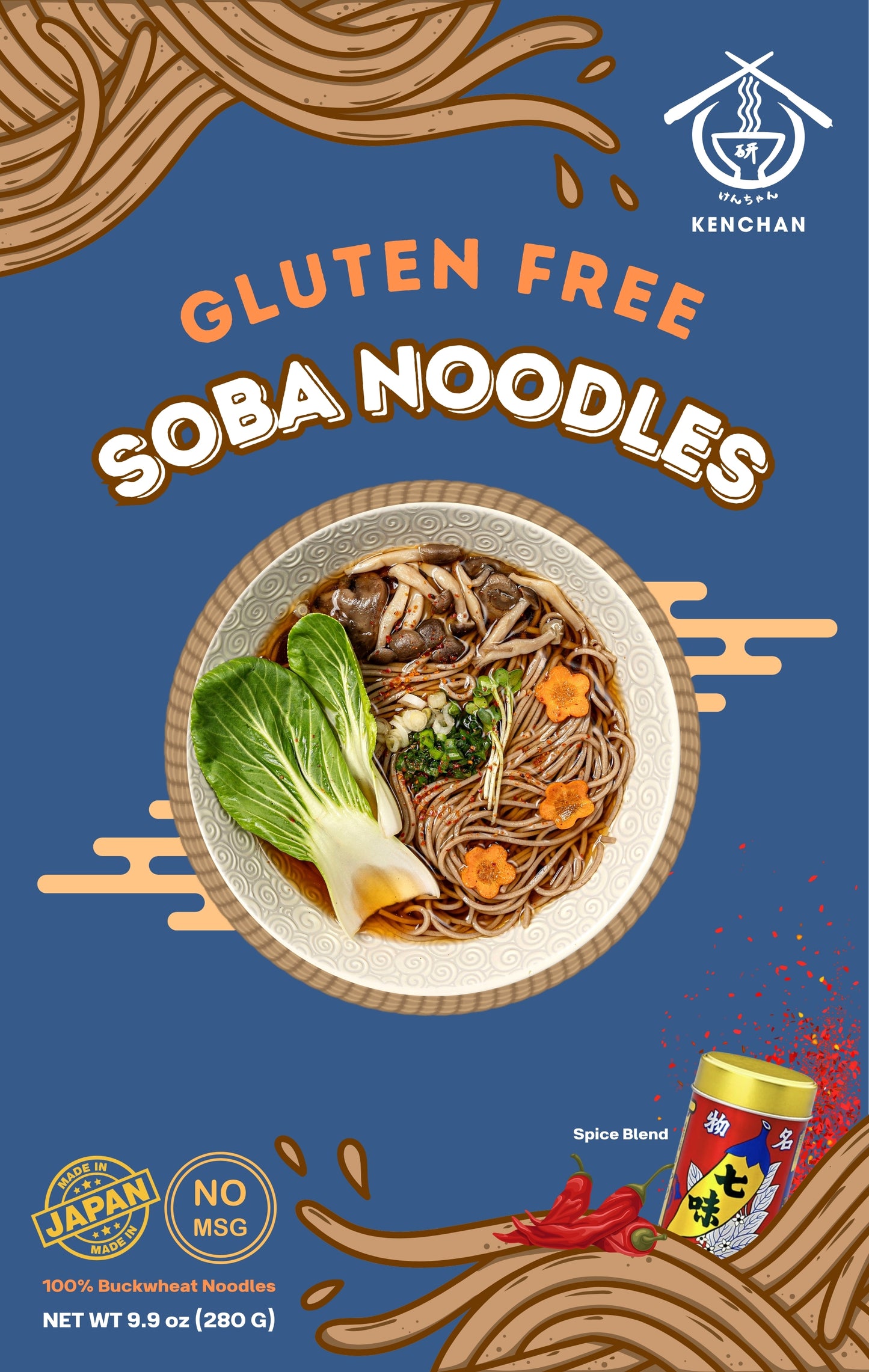 Gluten Free 100% Buckwheat Soba (2 Servings) (VEGAN)