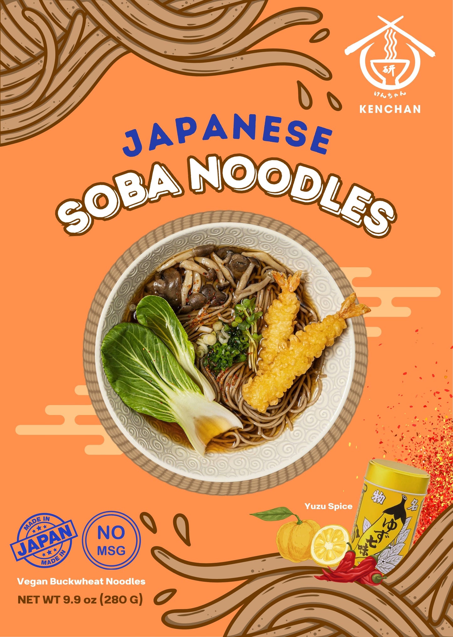 Yuzu Buckwheat Soba (2 Servings) (VEGAN)